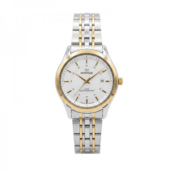 Mirage 8830 Silver Gold White Steel Lady LDBTGSL